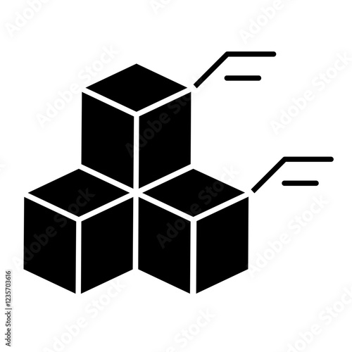 Data analysis icon in glyph style