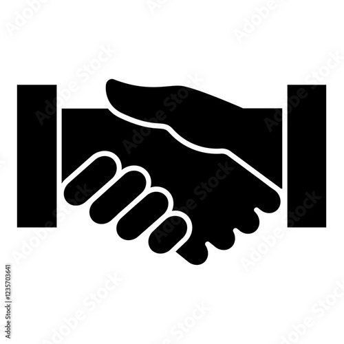 Agreement color icon in glyph style