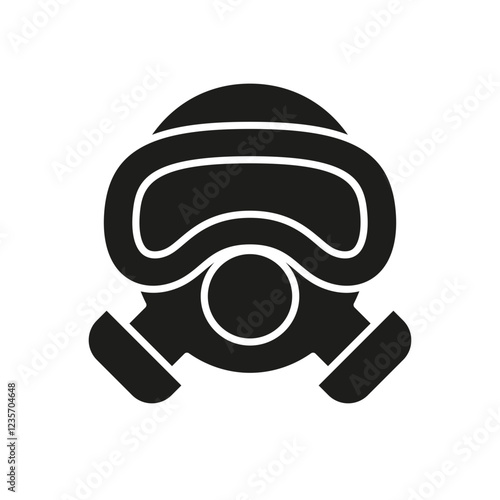 Gas mask icon in glyph style