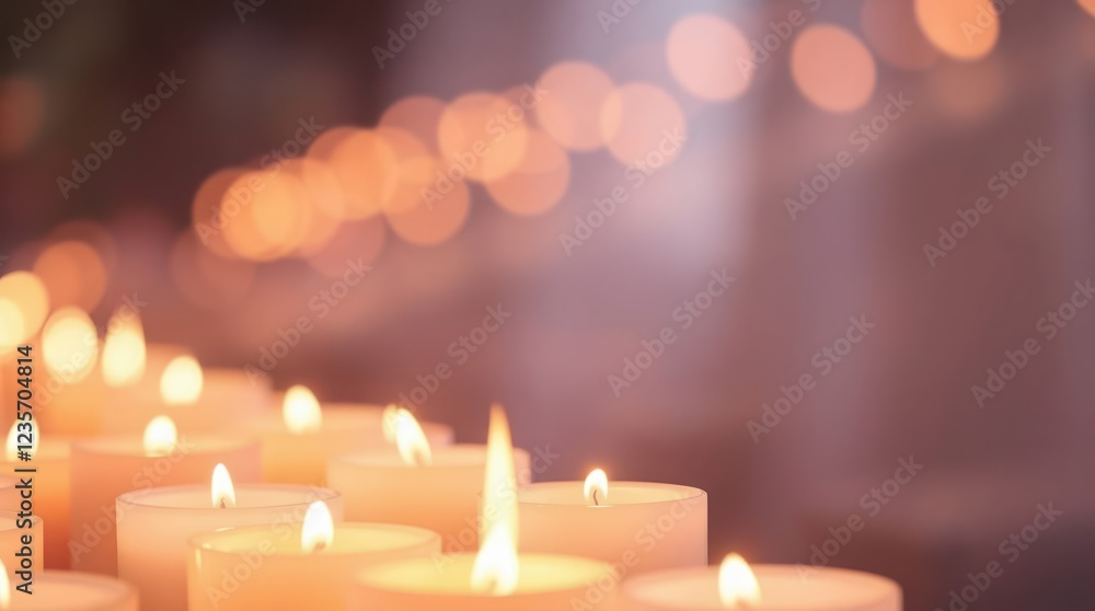 burning candles on the night bokeh background burning candles on the night bokeh background