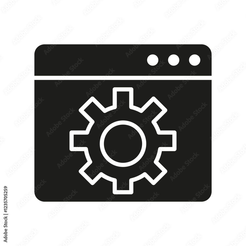 Application setting icon in glyph style Application setting icon in glyph style