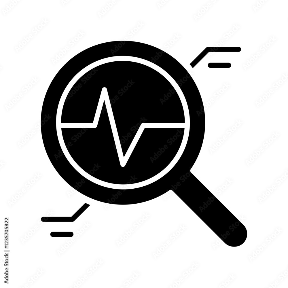 Investigation icon in glyph style Investigation icon in glyph style