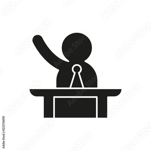 politician icon in glyph style