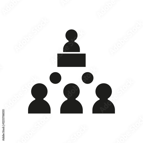 politician icon in glyph style