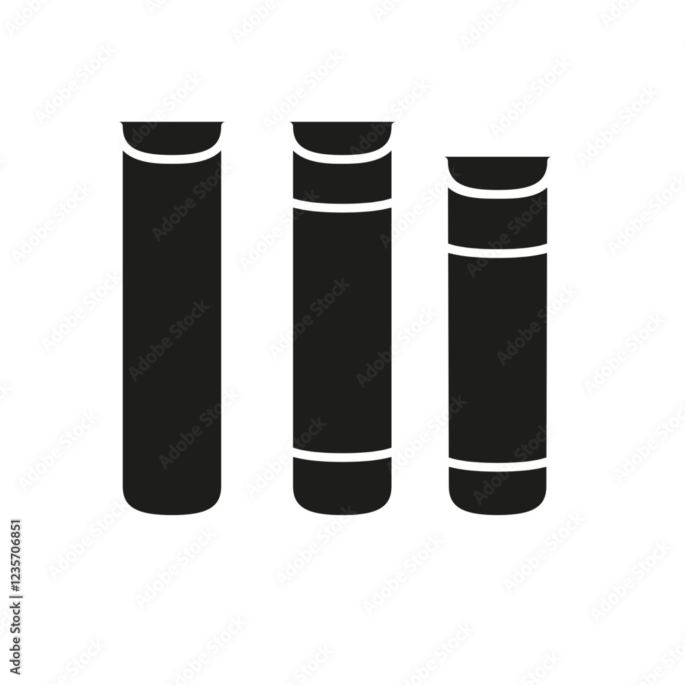 Book icon in glyph style Book icon in glyph style