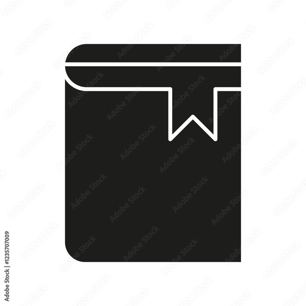 Book icon in glyph style Book icon in glyph style