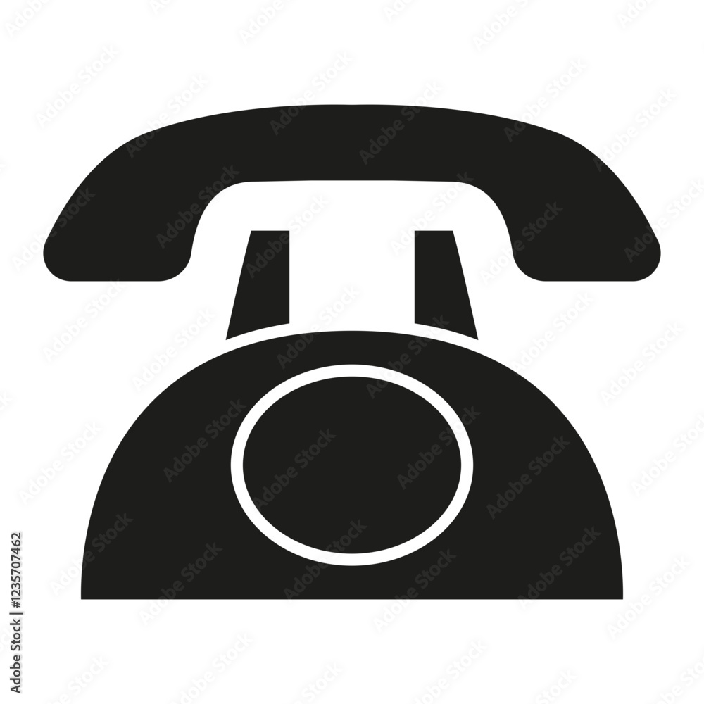 telephone icon in glyph style telephone icon in glyph style