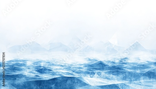 Wallpaper Mural Abstract Crystalline Mountainscape Frozen Landscape Torontodigital.ca