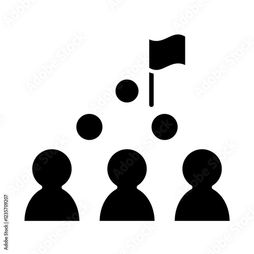 Group tour icon in glyph style