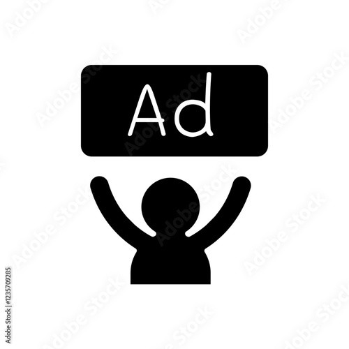billboard icon in glyph style