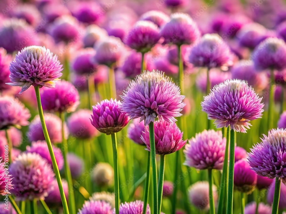 Close-up of chives, perfectly aligned with the rule of thirds grid, emphasizing their texture. Close-up of chives, perfectly aligned with the rule of thirds grid, emphasizing their texture.