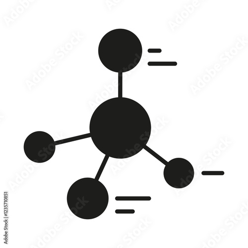 Data analysis icon in glyph style