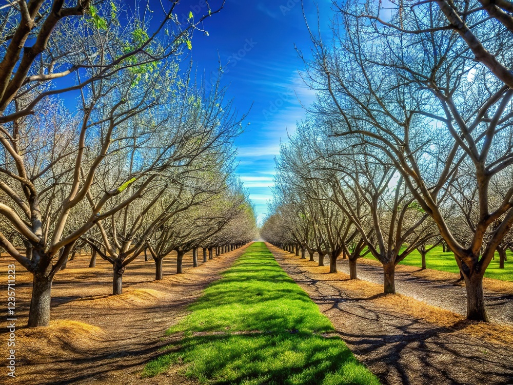 Ventucopa's orchard, dormant, waits for spring's return. Ventucopa's orchard, dormant, waits for spring's return.