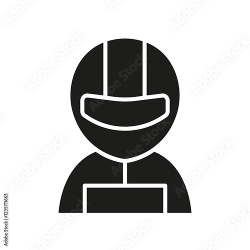 Racer icon in glyph style