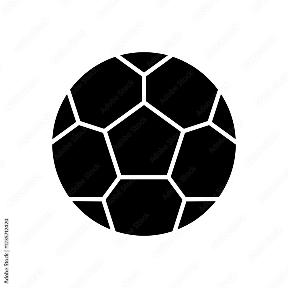 Naklejka premium Football icon in glyph style