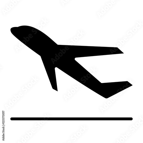takeoff icon in glyph style