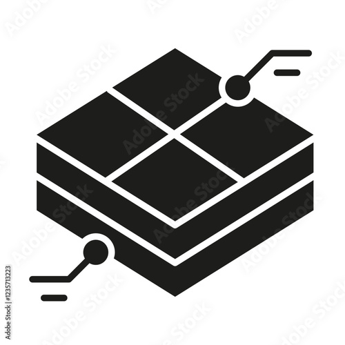 Data analysis icon in glyph style