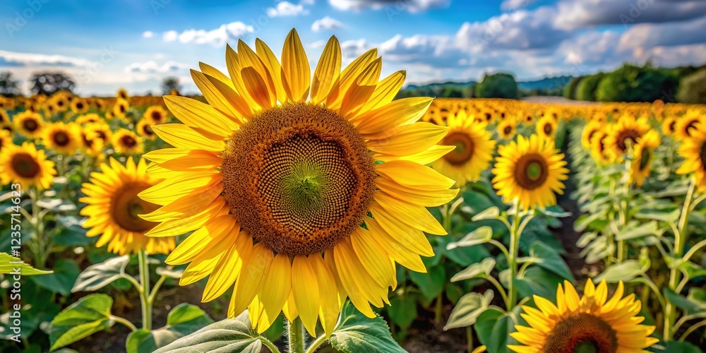 Macro shot of sunflowers at harvest in a field. Macro shot of sunflowers at harvest in a field.