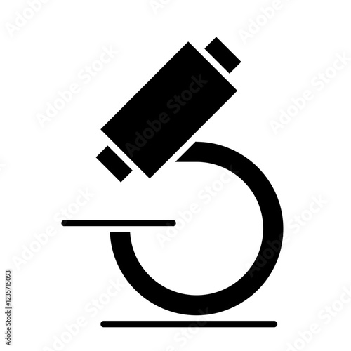 Microscope icon in glyph style