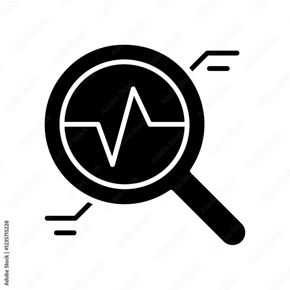 Business analysis icon in glyph style Business analysis icon in glyph style