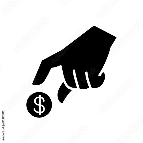 Investment icon in glyph style