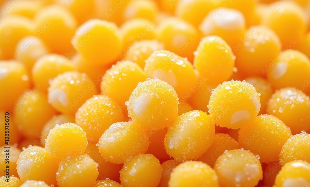 Close-up of vibrant yellow candies Close-up of vibrant yellow candies