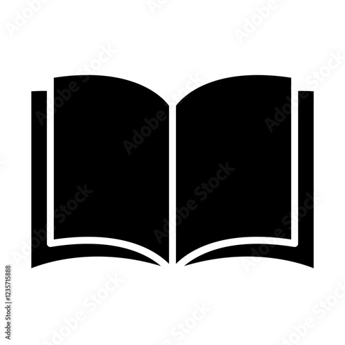 Book icon in glyph style