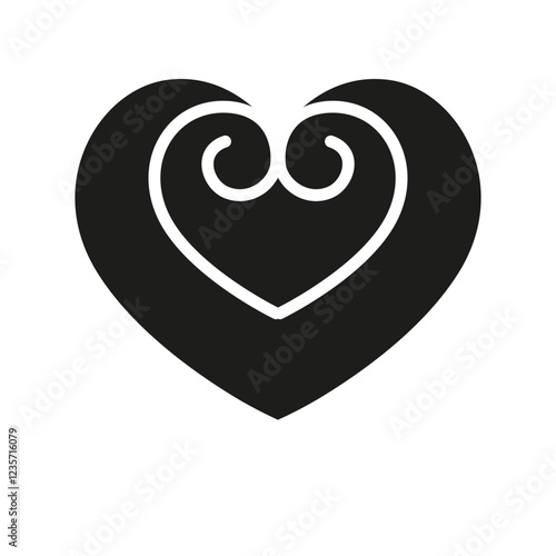 Heart icon in glyph style