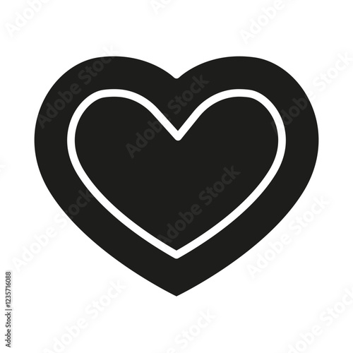 Heart icon in glyph style