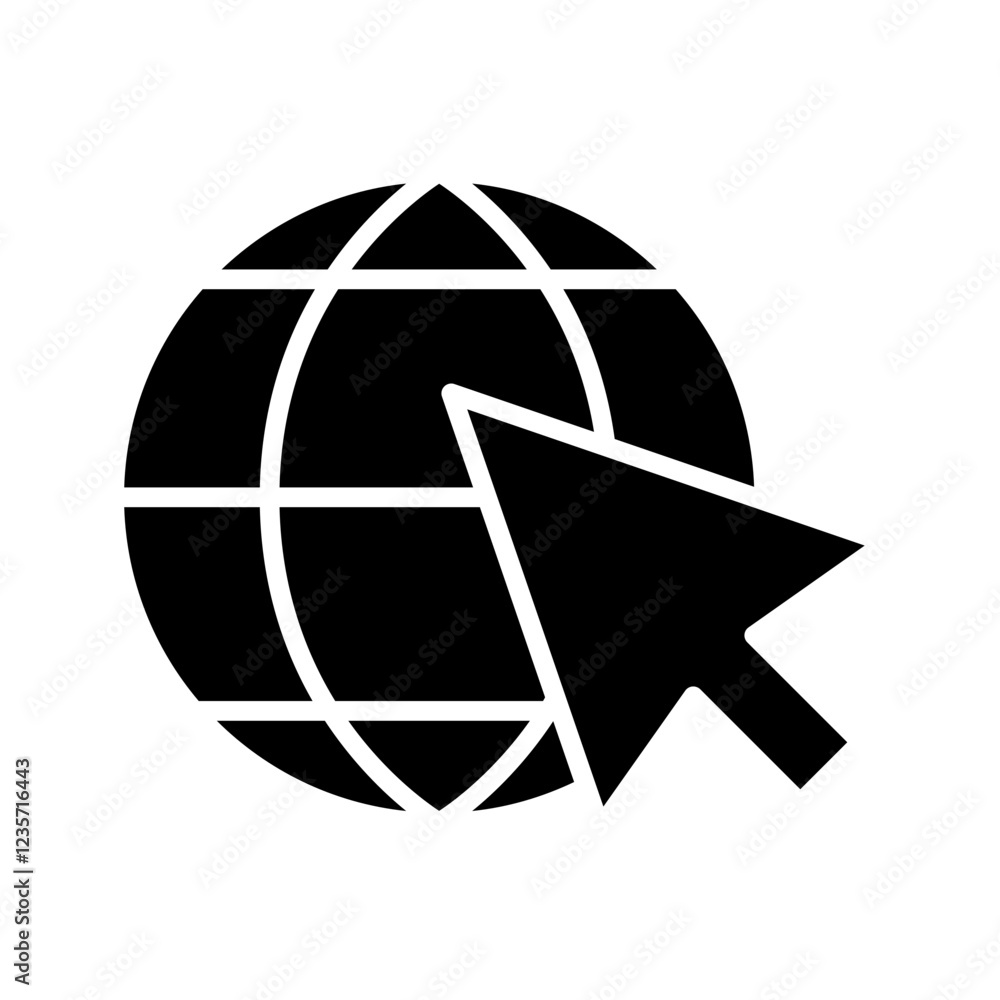 Internet icon in glyph style Internet icon in glyph style