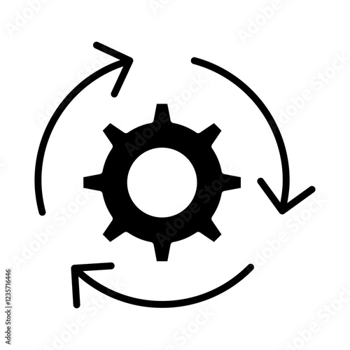 Processing icon in glyph style