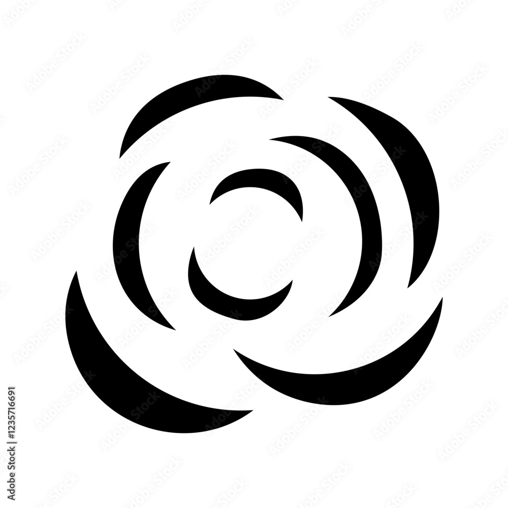 Obraz premium Rose icon in glyph style