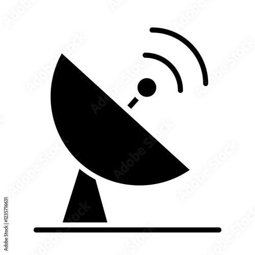 Satellite dish icon in glyph style