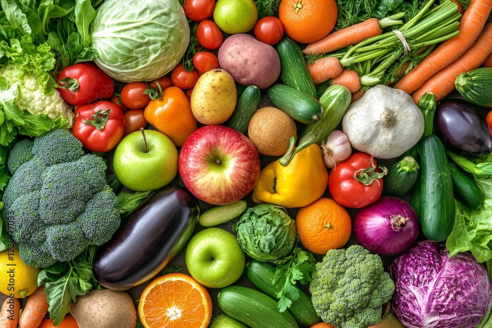 custom made wallpaper toronto digitalColorful assortment of fresh fruits and vegetables. (4)