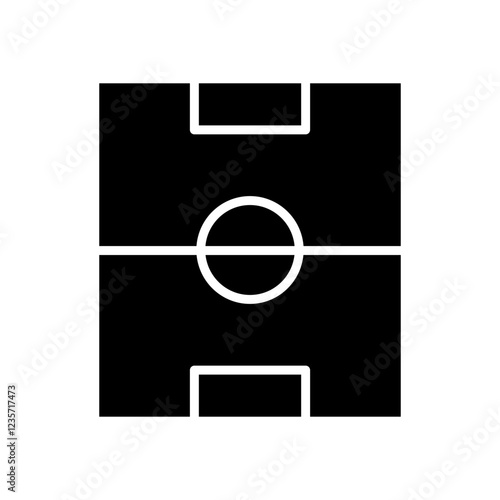Soccer field icon in glyph style