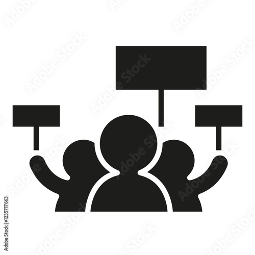 Protest icon in glyph style