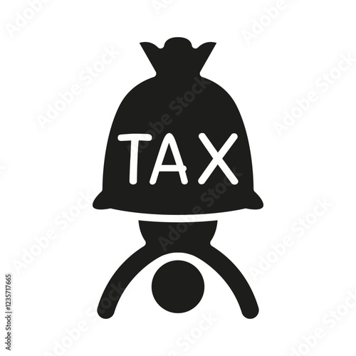Tax burden icon in glyph style