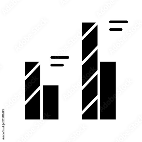 Data warehouse icon in glyph style