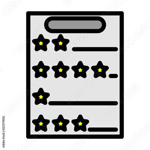 Report Card Vector Filled Icon Design