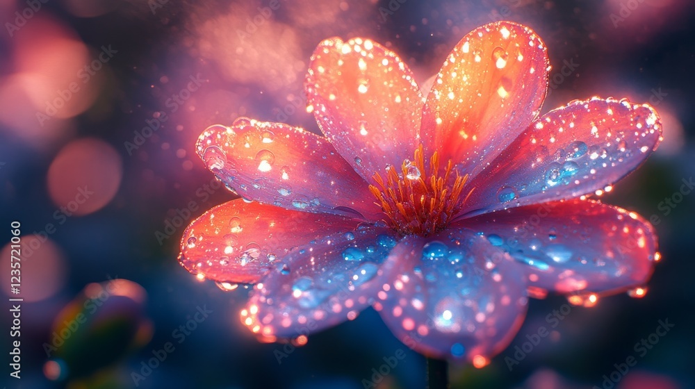 Charming Elegance of a Rain-Kissed Flower in Close-Up Shot Revealing Nature's Beauty and Freshness Charming Elegance of a Rain-Kissed Flower in Close-Up Shot Revealing Nature's Beauty and Freshness