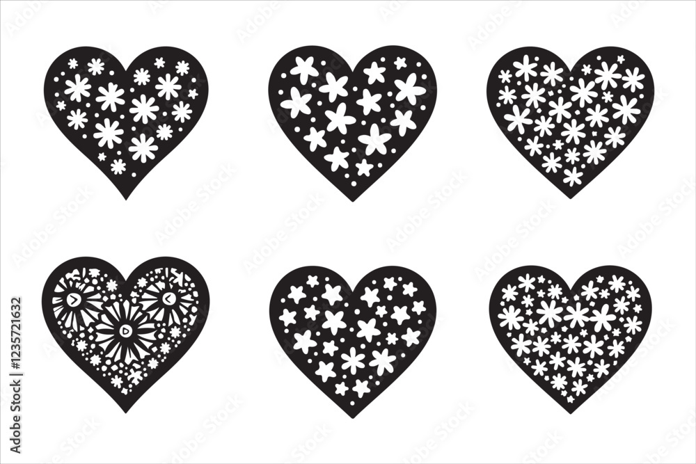 Romantic Heart Laser Cut Vector Template Romantic Heart Laser Cut Vector Template