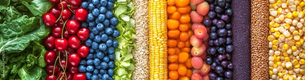 Vibrant Rainbow of Fresh Produce. Vibrant Rainbow of Fresh Produce.