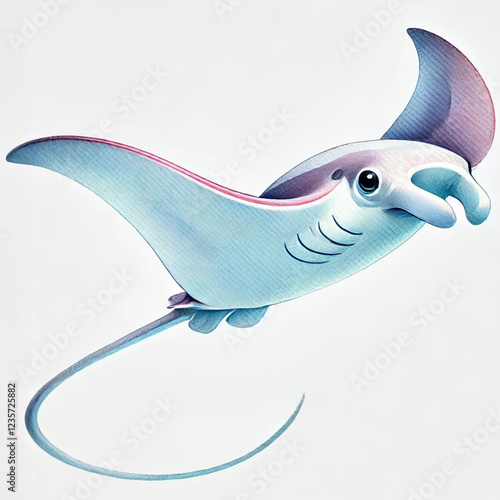 Elegant Manta Ray Gliding Through the Ocean