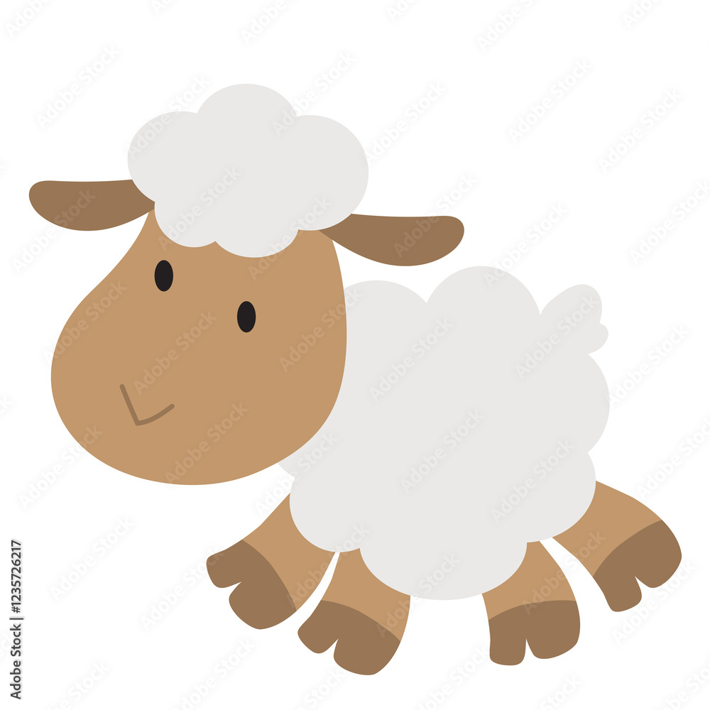 Cute little sheep vector cartoon illustration
Cute little sheep vector cartoon illustration
