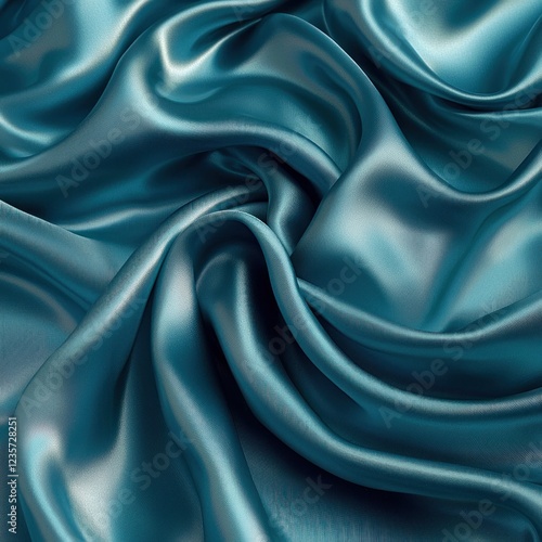 Wallpaper Mural Teal silk fabric draped background for luxury or fashion design projects Torontodigital.ca