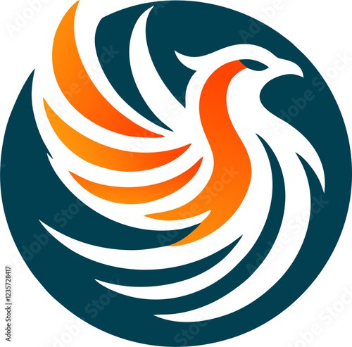 eagle logo vector art, simple phoenix logo