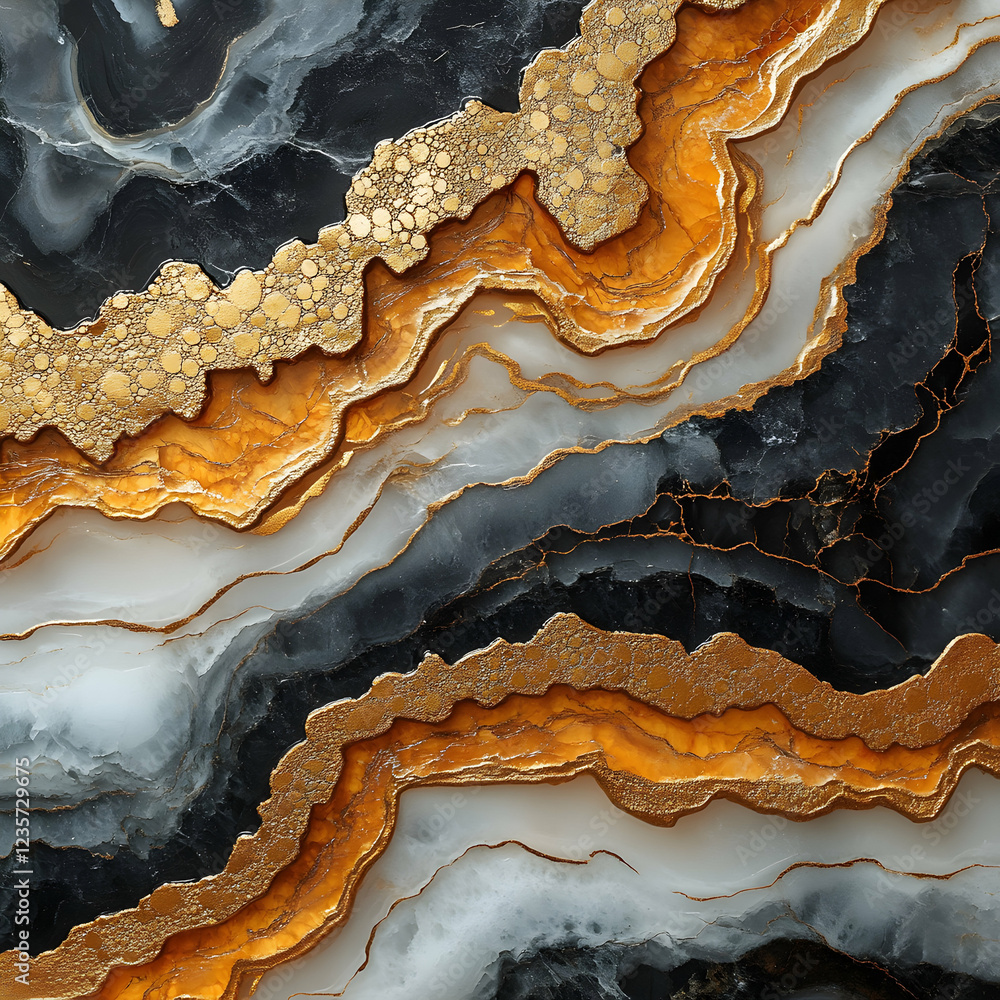 Abstract Gold and Black Marble Texture Background Image Abstract Gold and Black Marble Texture Background Image