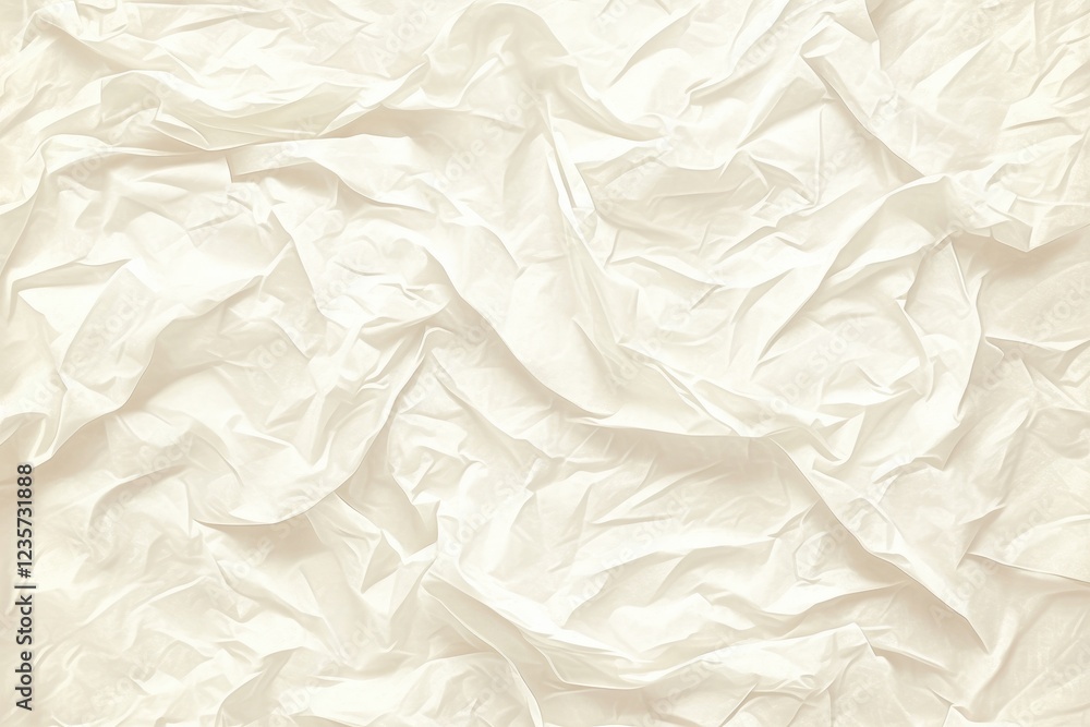 Obraz premium Crumpled Cream Paper Texture