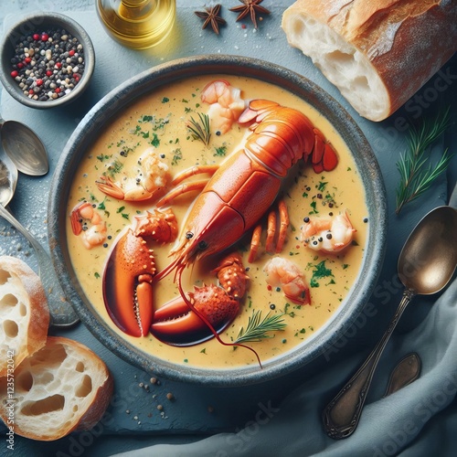 Lobster Bisque crusty bread