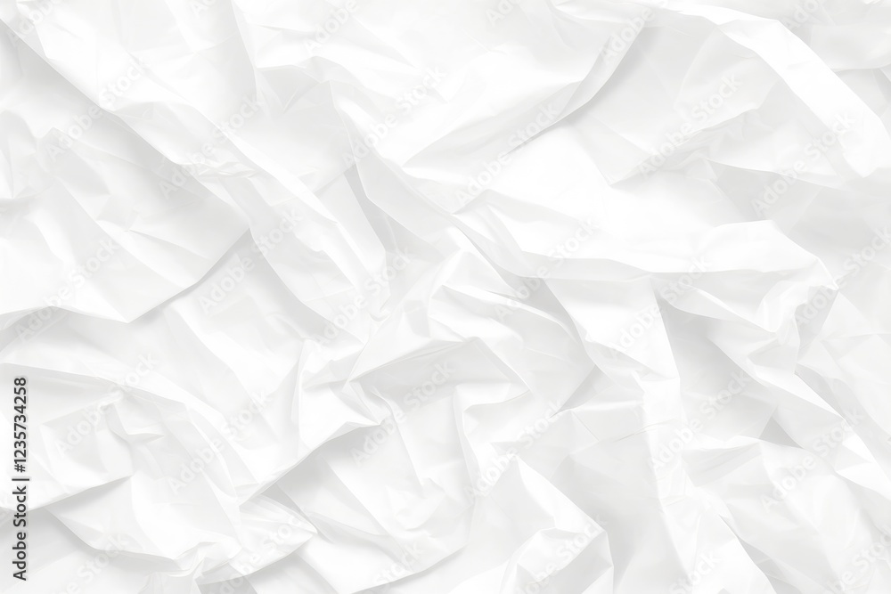 Obraz premium Crumpled White Paper Texture